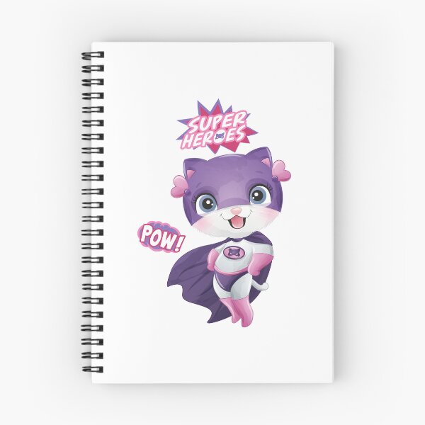 Item preview, cute superhero cat pow, superhero cat pow, superhero cat in purple-themed designed and sold by GreyStanzione1.