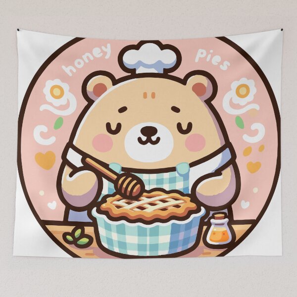 Item preview, Cheerful Bear Baker with Honey Pie designed and sold by OniumEth.