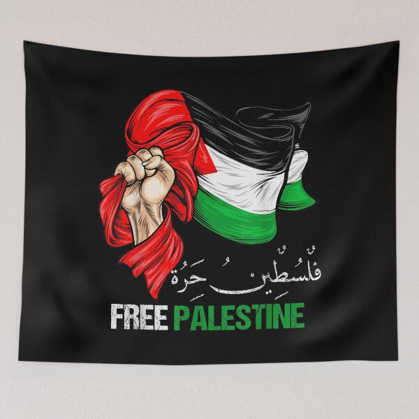 Item preview, Free Gaza Free Palestine Flag Arabic Jerusalem Human Rights designed and sold by ferdesdas.