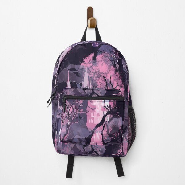 Item preview, Pink Gray Black Gothic Castle Forest Pattern designed and sold by bennievee.