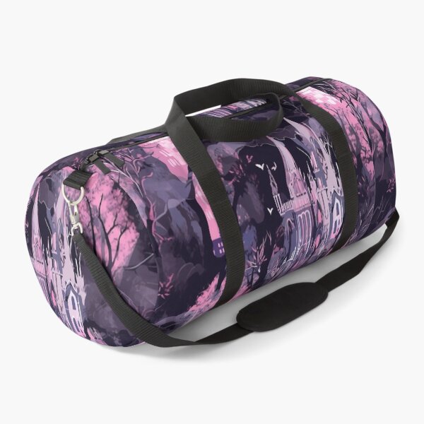 Item preview, Pink Gray Black Gothic Castle Forest Pattern designed and sold by bennievee.