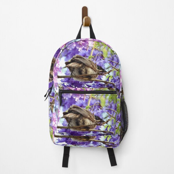 Item preview, Noisy Friarbird in purple Jacaranda tree designed and sold by Mark Grimsley.