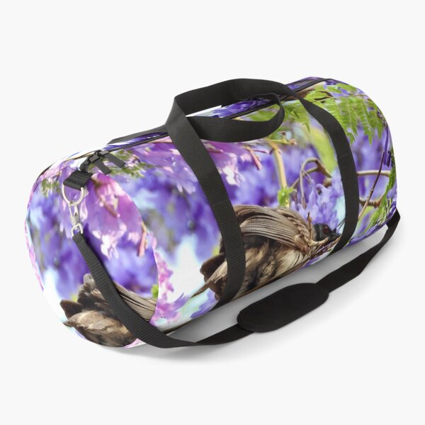Item preview, Noisy Friarbird in purple Jacaranda tree designed and sold by Mark Grimsley.