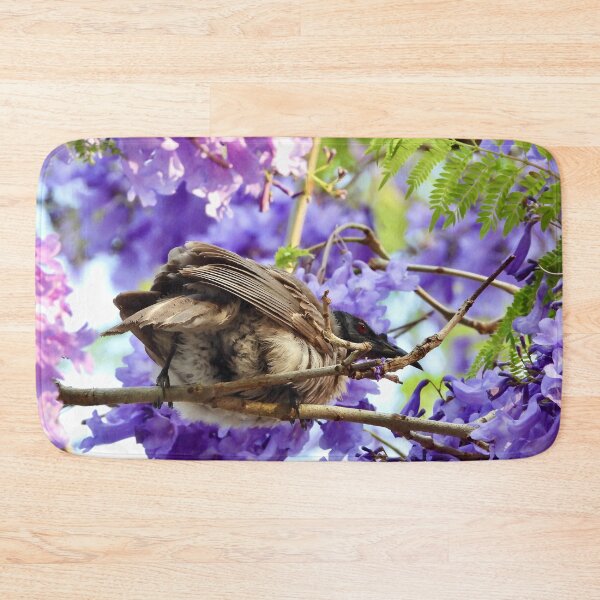 Item preview, Noisy Friarbird in purple Jacaranda tree designed and sold by Mark Grimsley.