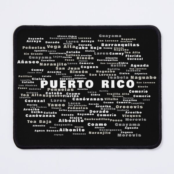 Item preview, Puerto Rico word cloud. Word soup with cities, municipalities, towns designed and sold by Verle-art.