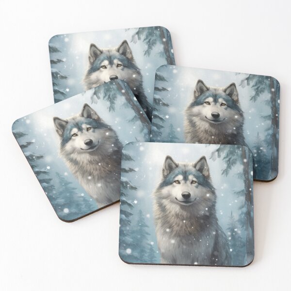 Item preview, Winter Alaskan Malamute dog in the snow designed and sold by WallyPink.