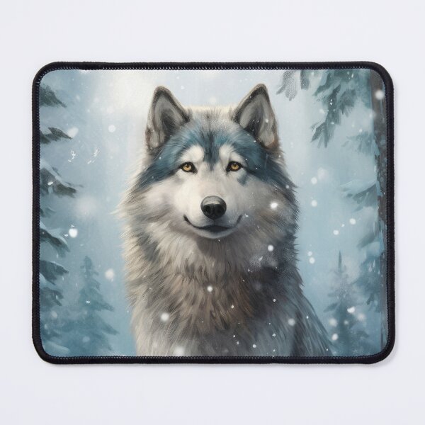 Item preview, Winter Alaskan Malamute dog in the snow designed and sold by WallyPink.