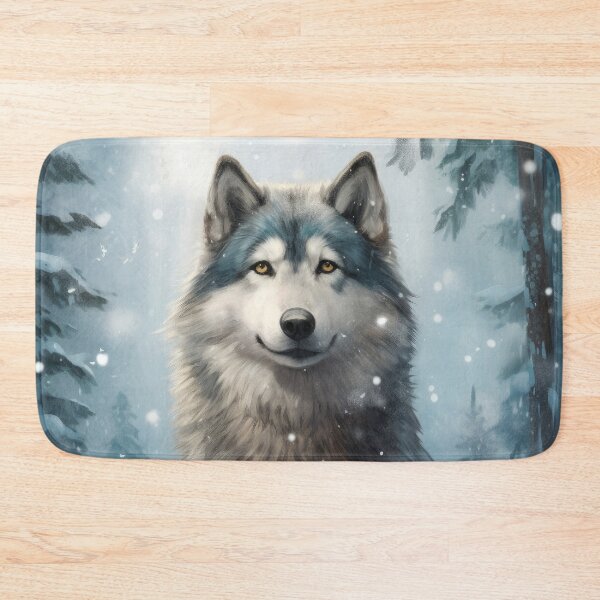 Item preview, Winter Alaskan Malamute dog in the snow designed and sold by WallyPink.