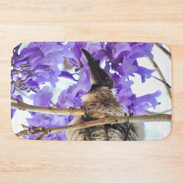 Item preview, Noisy Friarbird in Purple Flowers designed and sold by Mark Grimsley.