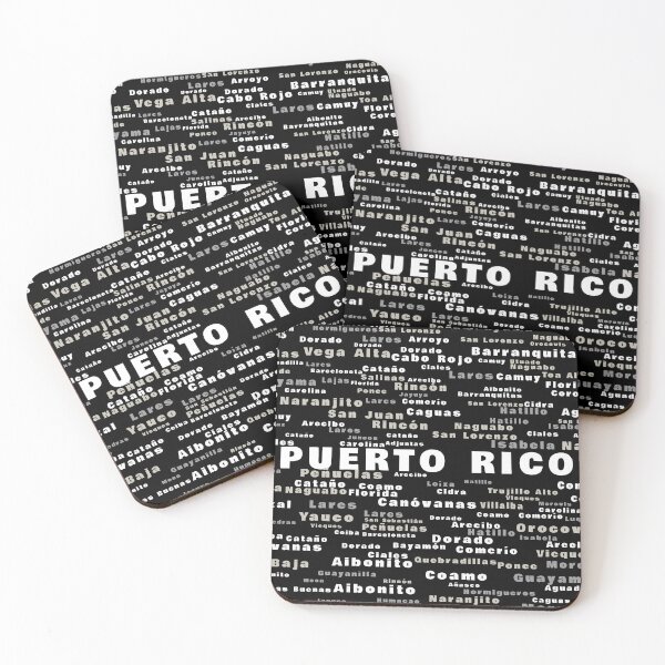 Item preview, Puerto Rico word cloud. Word soup with cities, municipalities, towns designed and sold by Verle-art.