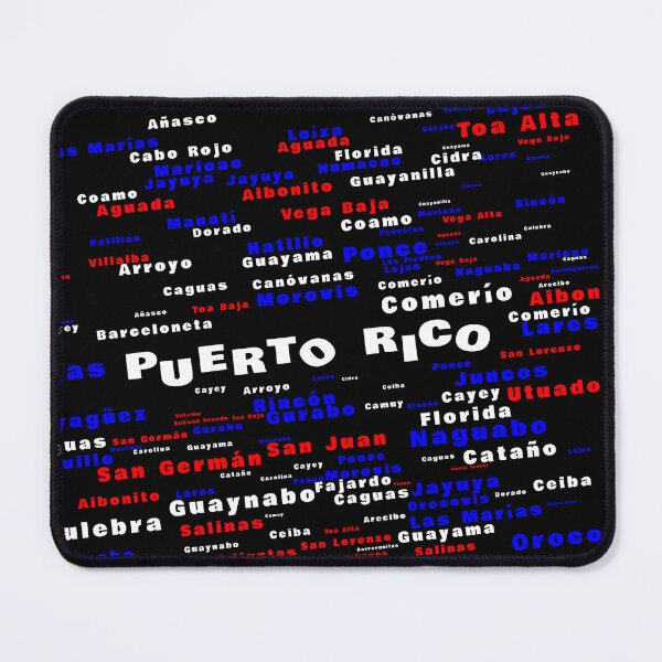 Item preview, Puerto Rico cities and towns word cloud designed and sold by Verle-art.