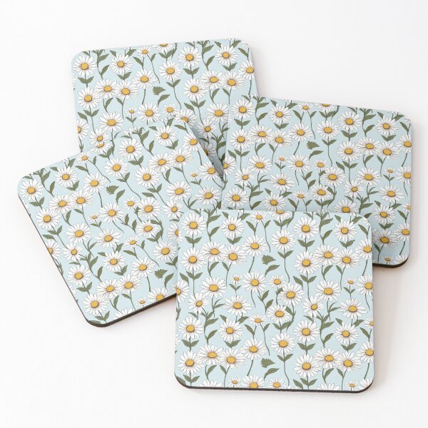 Item preview, Simple White Daisy Floral Pattern designed and sold by wasootch.