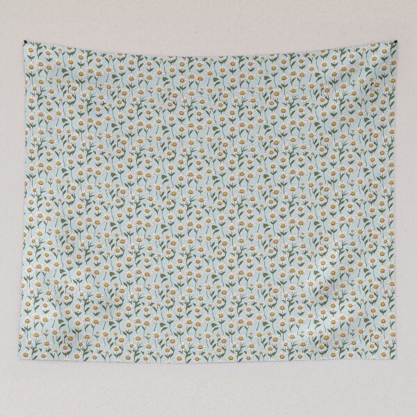 Item preview, Simple White Daisy Floral Pattern designed and sold by wasootch.