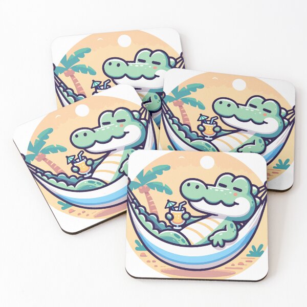 Item preview, Chill Croc in a Beachside Hammock designed and sold by OniumEth.