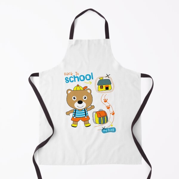 Item preview, funny bear back to school, cartoon bear back to school, bear character designed and sold by GreyStanzione1.