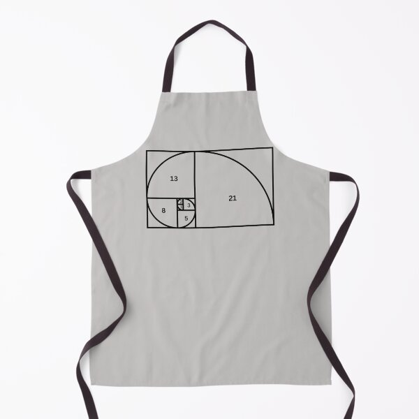 Item preview, Fibonnacci Numbers Sequence 1,2,3,5,8,21 Math Geometry Black designed and sold by LGbubble.