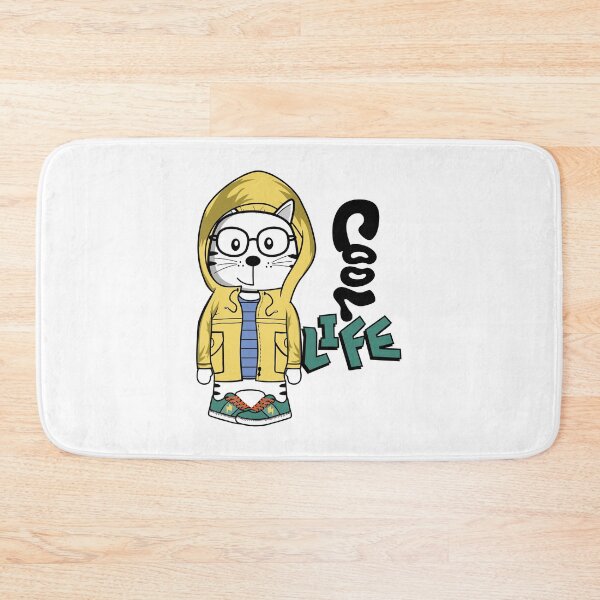 Item preview, cool cat jacket lifestyle, cool cat with yellow jacket, yellow jacket cat cool life designed and sold by GreyStanzione1.