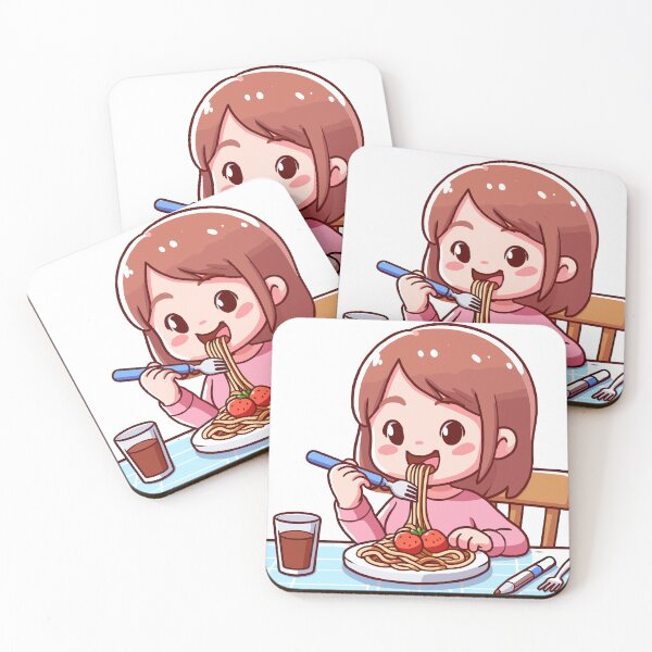 Item preview, Girl Eating Spaghetti - 1 designed and sold by Ruthrasankar.