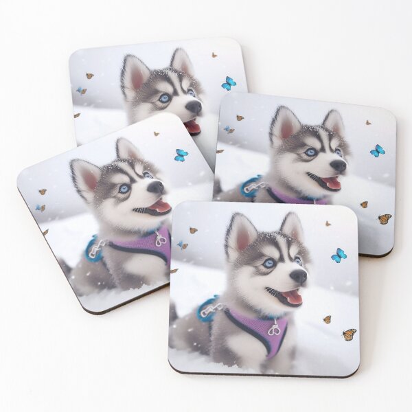 Item preview, Paws in Powder: Adorable Husky Puppy's Snowy Glee designed and sold by Daniel Dudgeon.