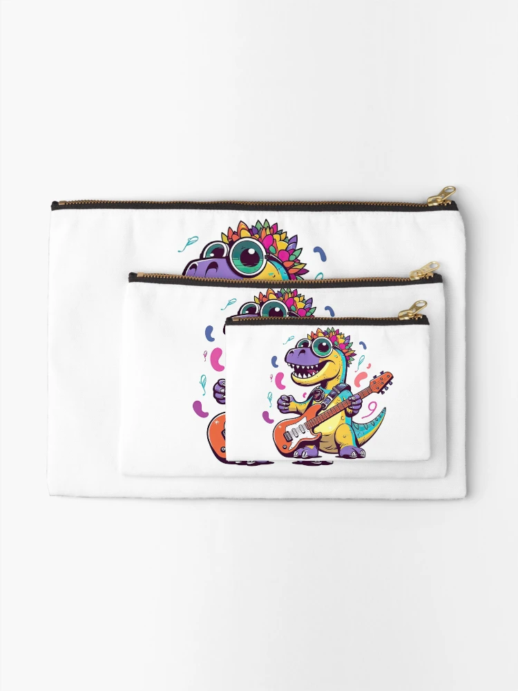Thumbnail 2 of 4, Zipper Pouch, Rockin' Rex Riffs designed and sold by DenseColor.