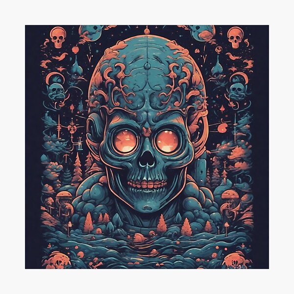 Vista previa del artículo con la obra «esqueleto despues de hallowen», diseñado y vendido por norachiang.