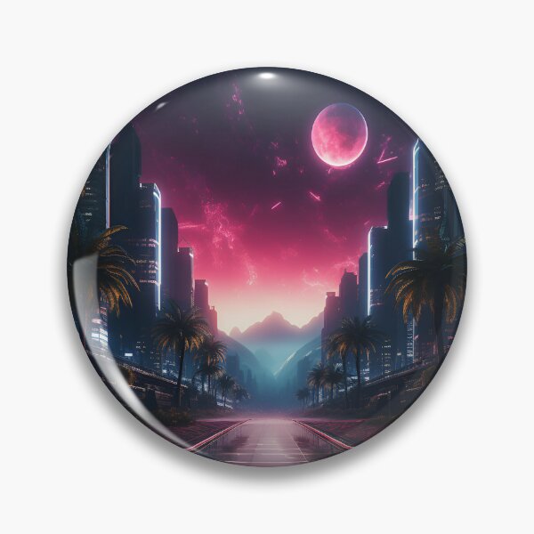 Item preview, Synthwave Temple Road designed and sold by DigitalityArt.