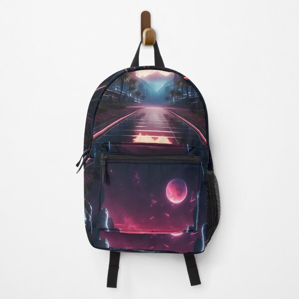 Item preview, Synthwave Temple Road designed and sold by DigitalityArt.