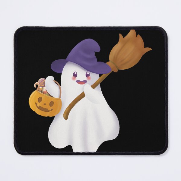 Item preview, Cute Witchy Ghost with Pumpkin Pail for Halloween designed and sold by o101.