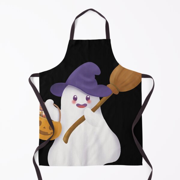 Item preview, Cute Witchy Ghost with Pumpkin Pail for Halloween designed and sold by o101.