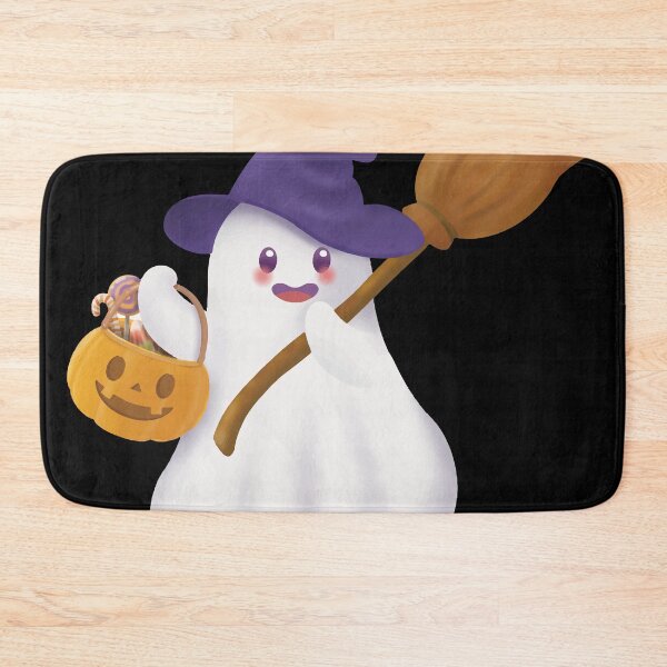 Item preview, Cute Witchy Ghost with Pumpkin Pail for Halloween designed and sold by o101.