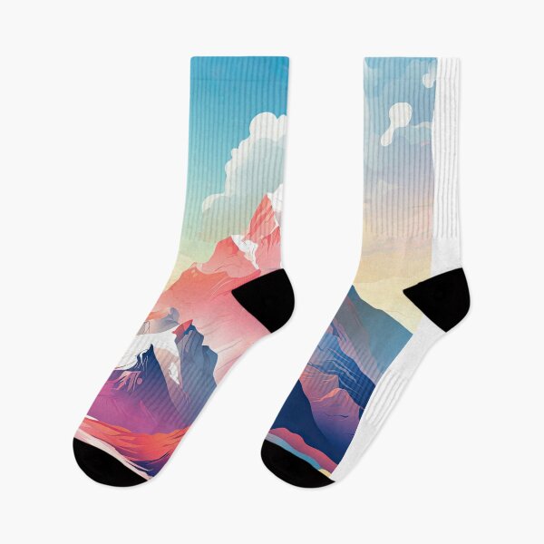 Artikelvorschau, Minimalistische abstrakte Berglandschaft entworfen und verkauft von krishutd.