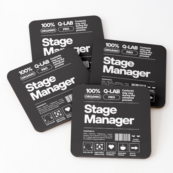Item preview, Stage Manager Nutrition Facts Funny Tech Week Gift designed and sold by BackstageMagic.