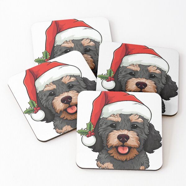 Item preview, Copia de Christmas Doodle Oodle Dog: fantasma, negro y fuego designed and sold by wotsthis.