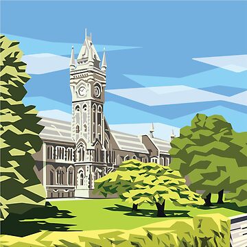 Artwork thumbnail, University of Otago, clock tower by Ira Mitchell