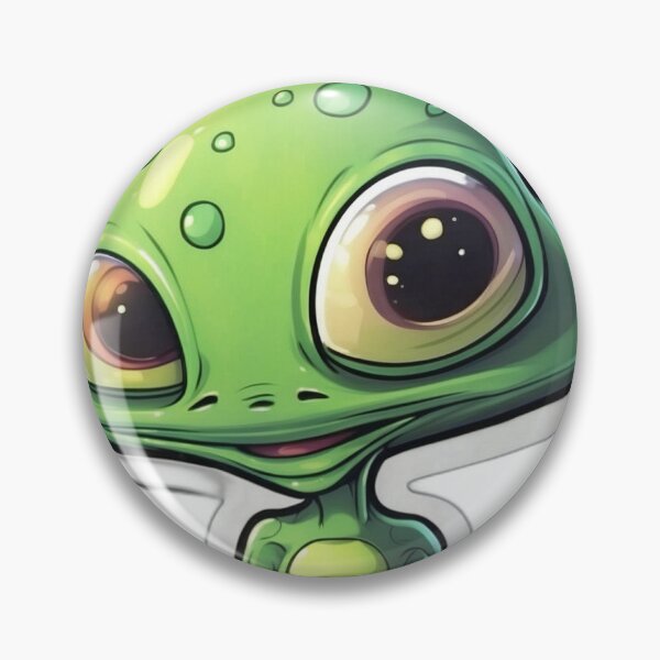 Artikelvorschau, Grüner Alien-Aufkleber entworfen und verkauft von KeyDesignx.