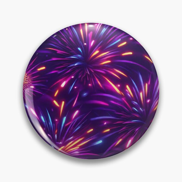 Item preview, Synthwave Fireworks Pattern designed and sold by Patternliss.