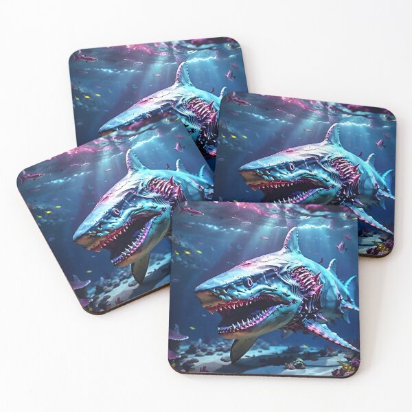 Item preview, Prehistoric Megalodon Illuminated by Fluorescent Colors  designed and sold by Best-Art-32.