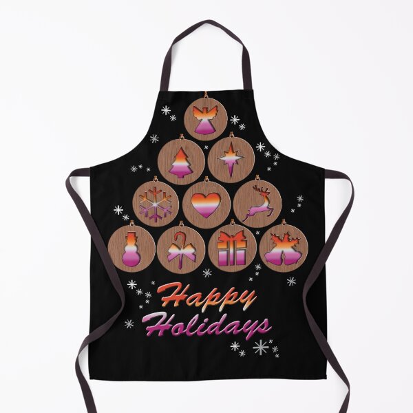 Item preview, LGBT Lesbian Pride Colors Happy Holidays designed and sold by TheirChoice.