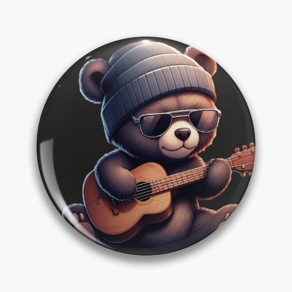 Item preview, bear playing guitar designed and sold by DigitalThreads & Mugs.