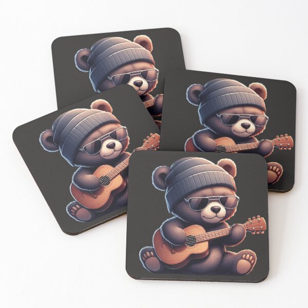 Item preview, bear playing guitar designed and sold by DigitalThreads & Mugs.