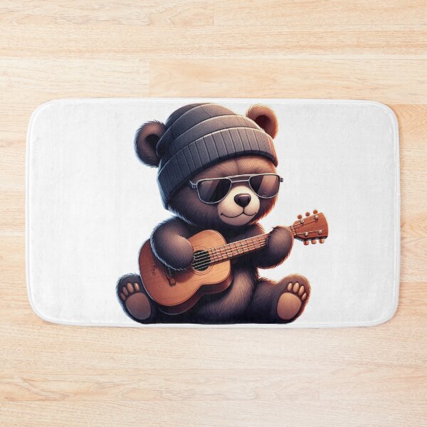 Item preview, bear playing guitar designed and sold by DigitalThreads & Mugs.