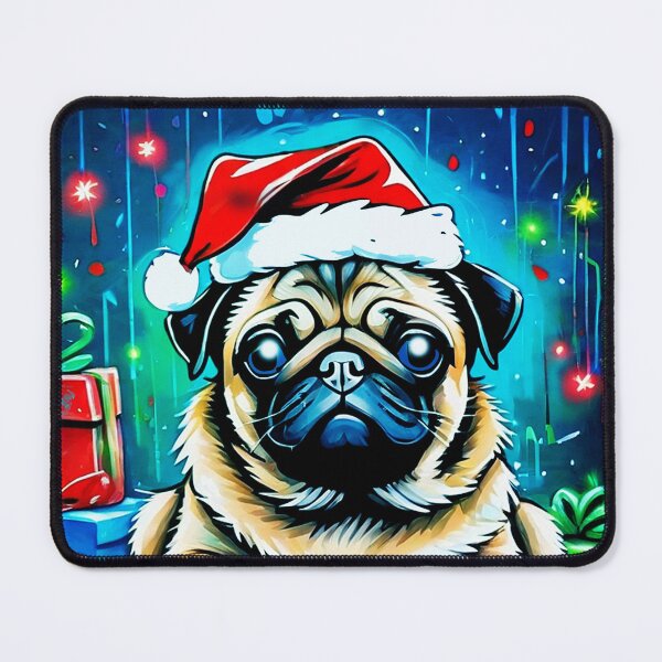 Item preview, Pug HAPPY HOLIDAYS 9 designed and sold by RedBluffTraders.