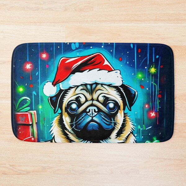 Item preview, Pug HAPPY HOLIDAYS 9 designed and sold by RedBluffTraders.