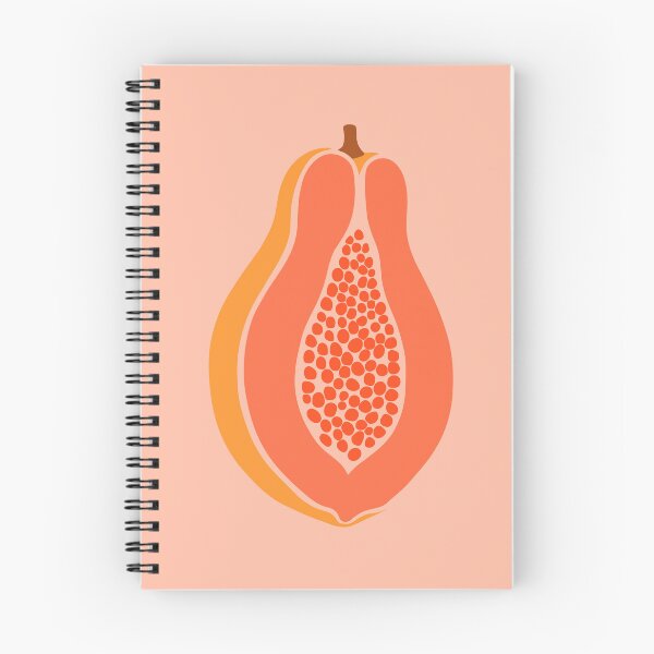 Item preview, Pink Sliced Papaya | Tropical Fruit Print designed and sold by BrightTide.