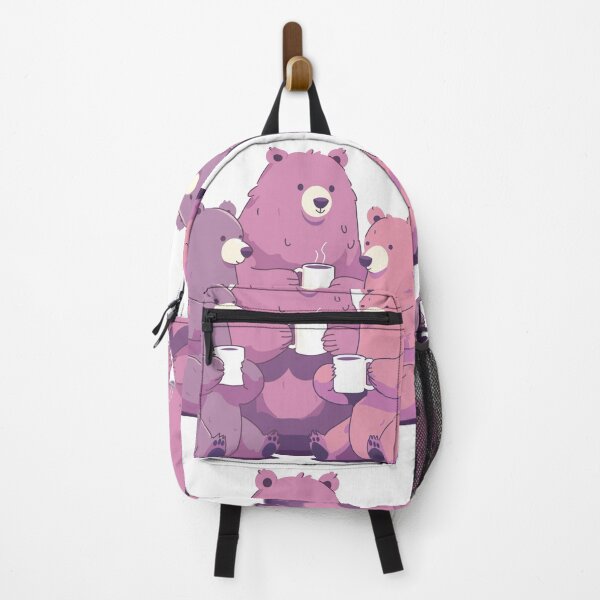Item preview, Pink - Three Happy Bears Drinking Some Coffee - Doodle designed and sold by Star-Fragment.