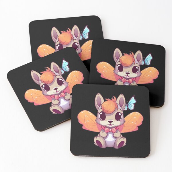 Item preview, Cute Baby Squirrel with Wings (Black) designed and sold by vasetti-press.