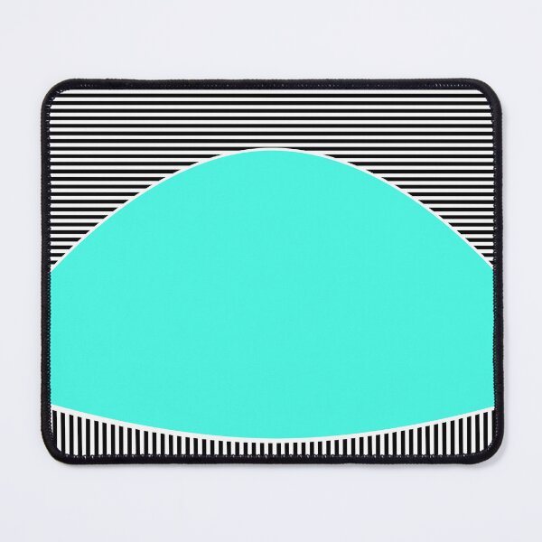 Item preview, sky blue neon pattern with striped black and white decoration designed and sold by fuzzyfox.
