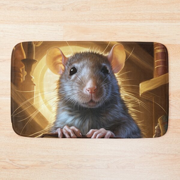 Item preview, cute rat with books, book rat designed and sold by WallyPink.
