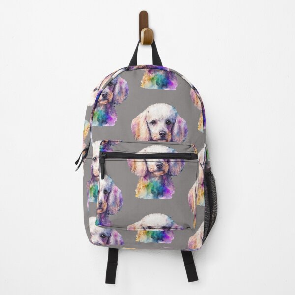 Item preview, Rainbow Watercolor Miniature Poodle designed and sold by GoatAndCamel.