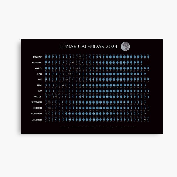Calendario lunar 2024  Astronomía desde casa